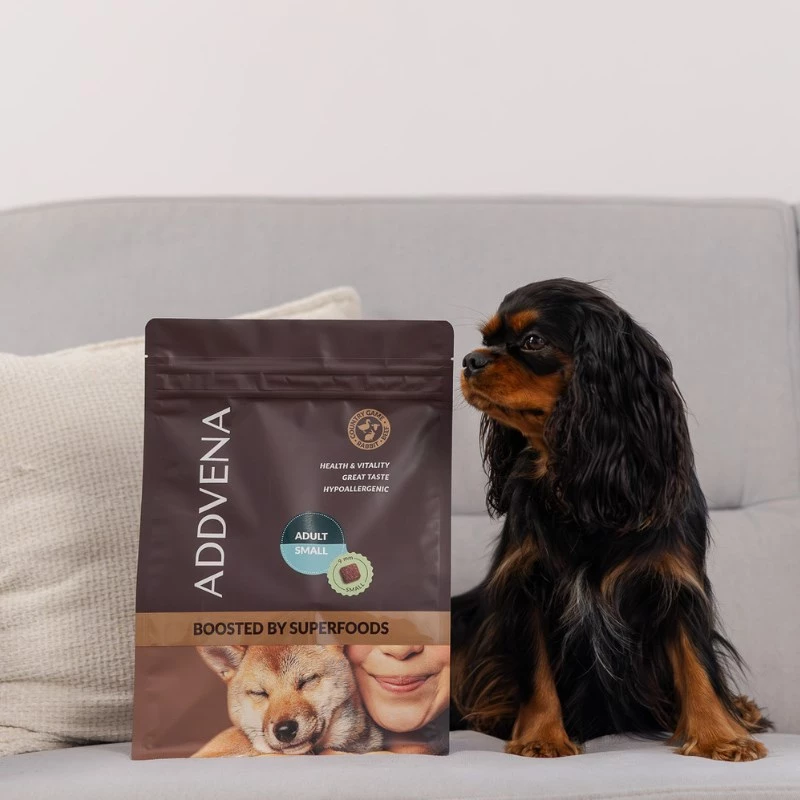 ADDVENA Boosted by superfoods suaugusių mažų šunų ėdalas su jautiena - sausas ėdalas - 2,5kg
