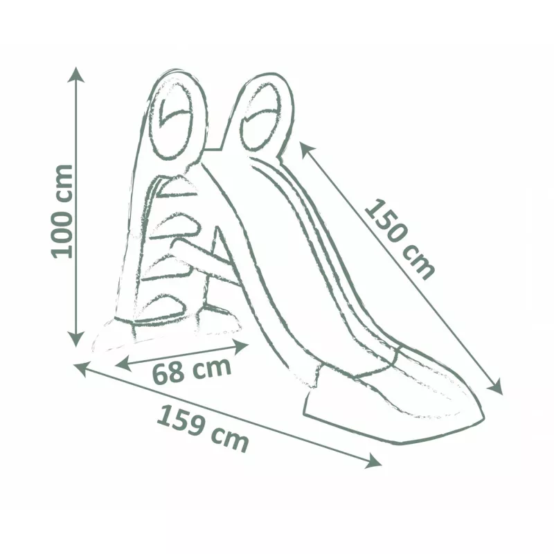 Žaidimų įranga Smoby 820509 – plastikinis rėmas, 1590×680×1000 mm, nuo 2 metų