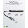 Goobay Slim 4 prievadų USB šakotuvas, USB-A į USB-C™/USB-A, USB 3.2 (74458)