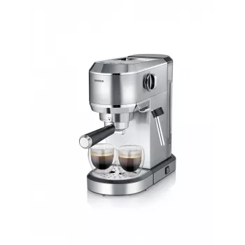 SEVERIN Newspresa KA 5997 pusiau automatinis espresso aparatas, 1 L, 1350 W, juoda/šlifuotas plienas/chromas