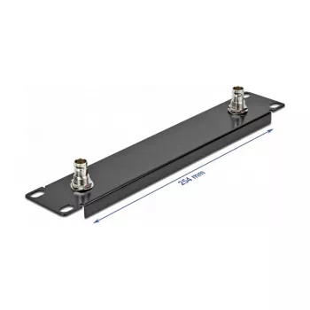 Priekinis skydelis DeLOCK 10 colių Panel su 2 x BNC lizdais 1U juodas