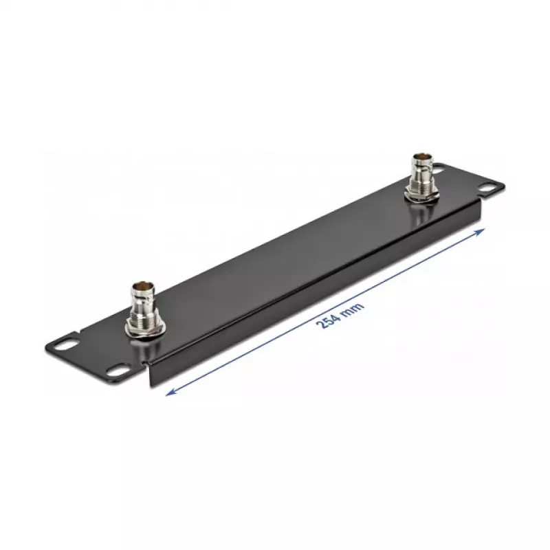 Priekinis skydelis DeLOCK 10 colių Panel su 2 x BNC lizdais 1U juodas