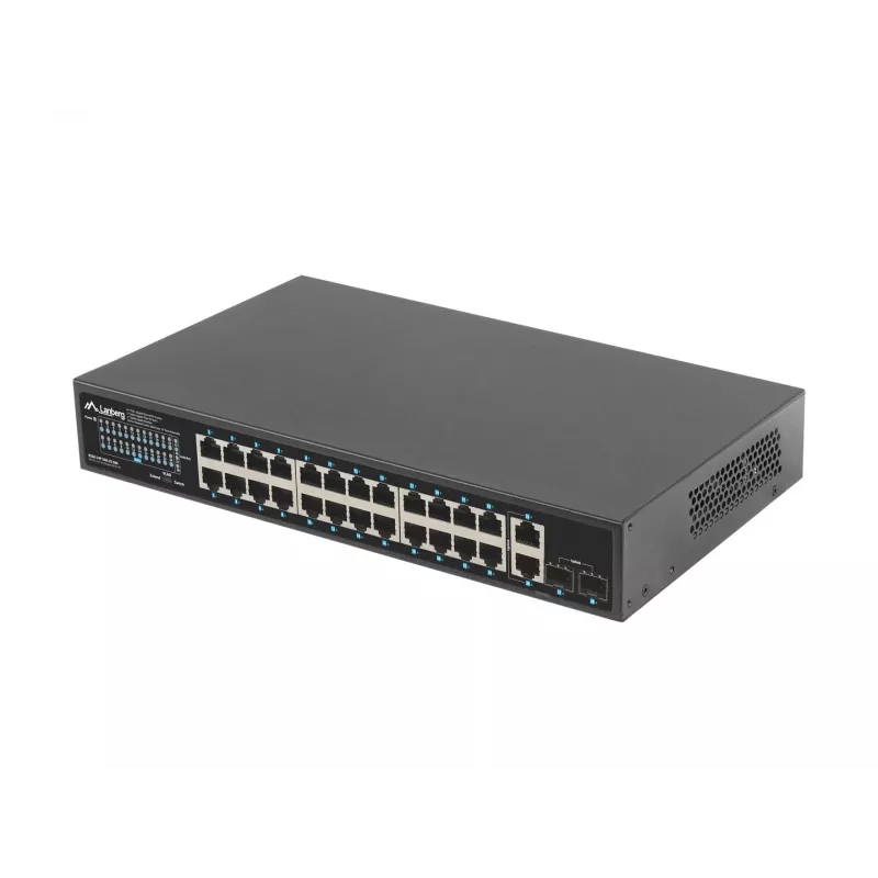 Nevaldomas LANBERG jungiklis RSGE-24P-2GE-2S-360 su 24 RJ-45 Ethernet prievadais