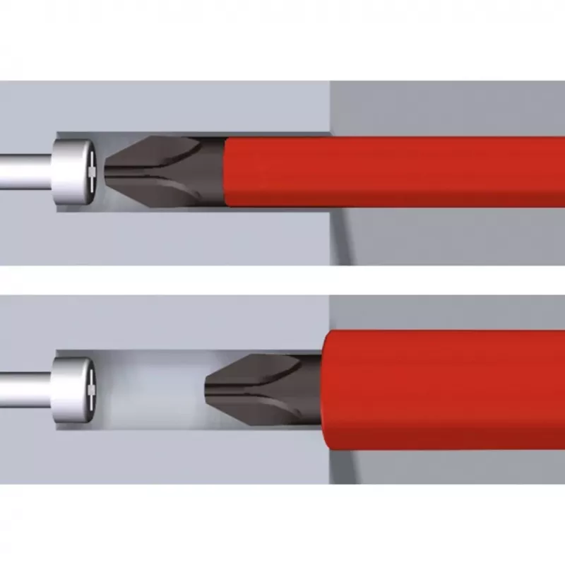 Atsuktuvų rinkinys Wiha slimVario starter set 41232 (MPN 2831T901) – izoliuoti antgaliai ir ergonomiška rankena