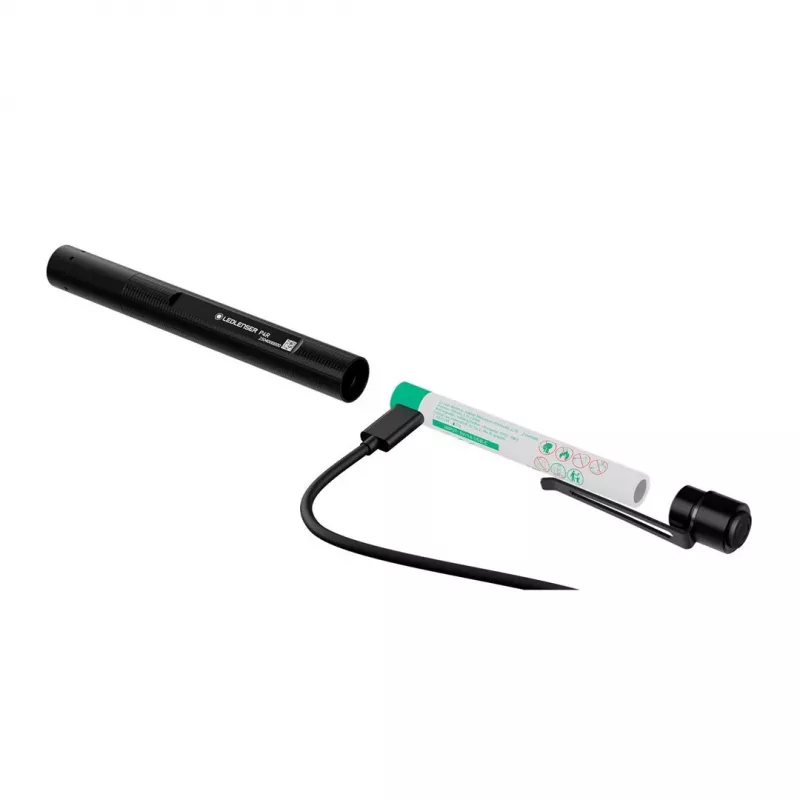 Ledlenser P4R juodas rašiklio formos LED žibintuvėlis