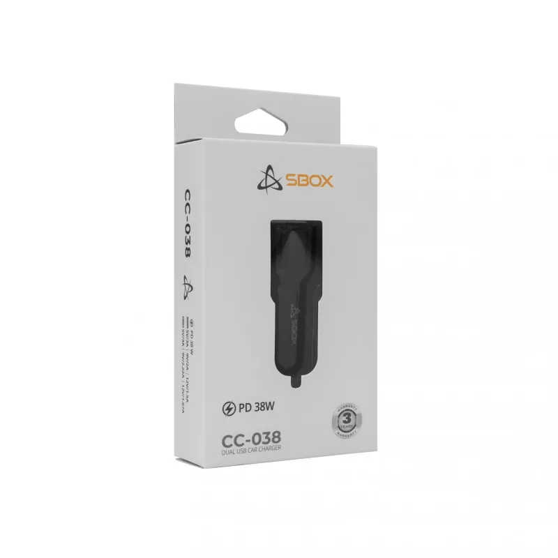 Automobilinis kroviklis SBOX CC-038 38W juodas
