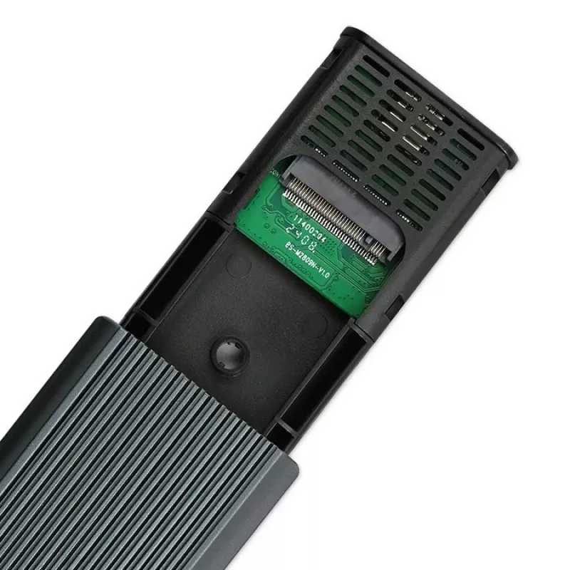 Išorinis M.2 NVMe SSD dėklas QOLTEC 52630 — USB 3.1 Gen2 10Gb/s, skirtas M.2 NVMe diskams