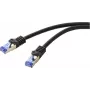 Renkforce RF-6830462 RJ45 tinklo kabelis, jungiamasis kabelis CAT 6a S/FTP 2,00 m juodas 1 vnt.