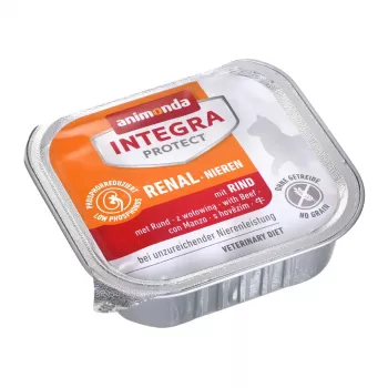 Šlapias ėdalas katėms Animonda Integra Protect 100 g – kiauliena, inkstų palaikymui, padėklas