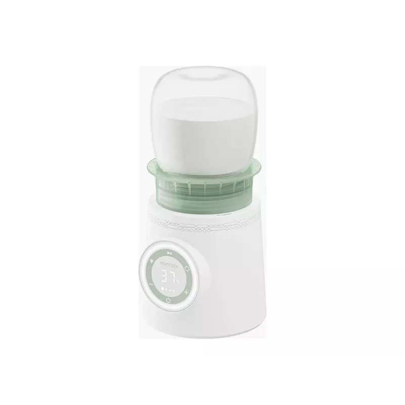 Pieno šildytuvas Momcozy MW003-WH12BA-A – nešiojamas, 80 W baterija, liečiamas valdymas, žalia/skaidri/balta