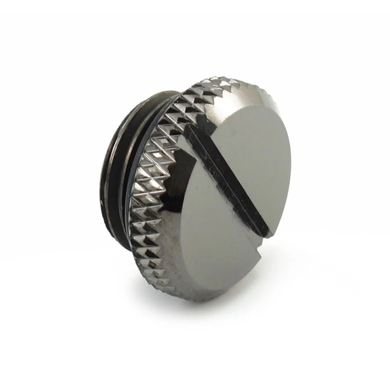 XSPC G1/4 colių V2 srieginis kamštis, 10 vnt. pakuotė – juodas chromas