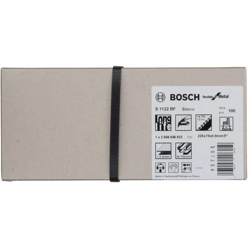 Bosch S 1122 BF pjūklas, vamzdžiai, profiliai, storas lakštinis metalas, 1,8 mm