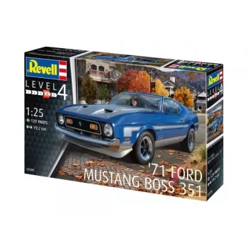 Plastikinis modelis automobilio REVELL Ford Mustang Boss 351 1:25 mastelio surinkimo rinkinys