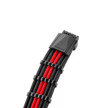 CableMod PRO ModMesh 12VHPWR į 3x PCI-e laidas - 45 cm, juodas/raudonas