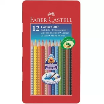 Spalvoti pieštukai Colour Grip Multi 12 vnt Faber-Castell 112413