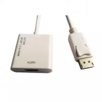 ROLINE aktyvus DisplayPort-HDMI adapteris v1.2, DP kištukas – HDMI lizdas, baltas, 0,15 m (12.03.3160)