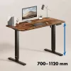 Ergo Office elektrinis reguliuojamo aukščio stalas, maks. aukštis 1160mm, maks. apkrova 80kg, be stalviršio, juodas, ER-400 B