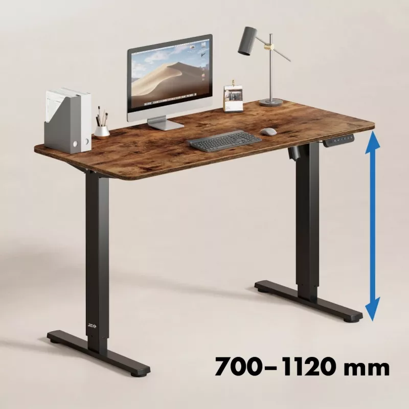 Ergo Office elektrinis reguliuojamo aukščio stalas, maks. aukštis 1160mm, maks. apkrova 80kg, be stalviršio, juodas, ER-400 B