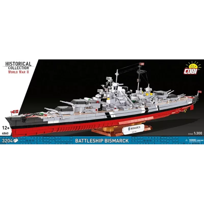 Konstruktorius Cobi Mūšio laivas Bismarck modelis su 3204 detalėmis - Cobi CO BI-4860