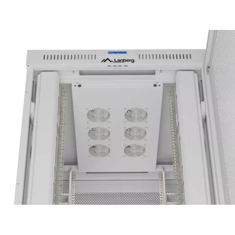 Stovo spinta 19 inch LANBERG FF01-8047-23SL 47U 800x1200 mm pilka su perforuotomis durelėmis