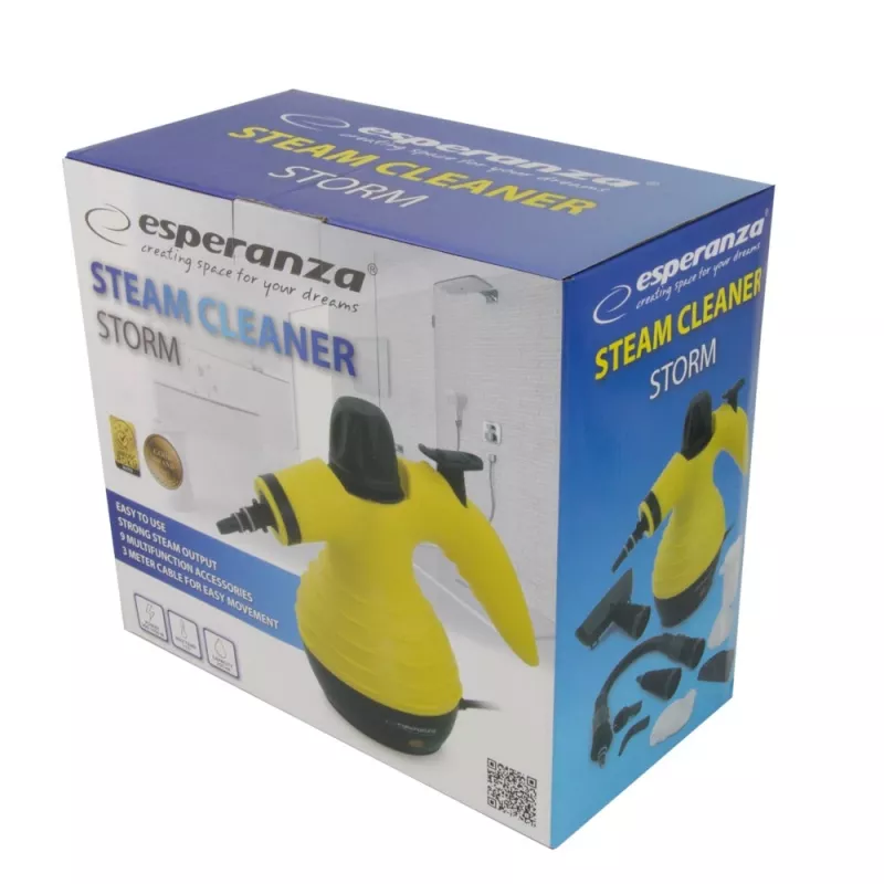 Rankinis garinis valytuvas ESPERANZA EHS001 — 0,35 l, 900 W, 3 bar, 115 °C, 40 g/min