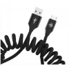 USB į USB-C duomenų laidas Tellur ištraukiamas 3A 1,8 m juodas