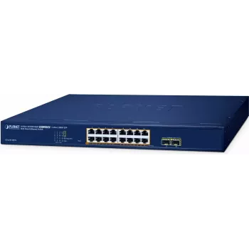 Valdomas jungiklis PLANET GS-2210-16P2S 16 prievadų 10/100/1000T PoE 240W
