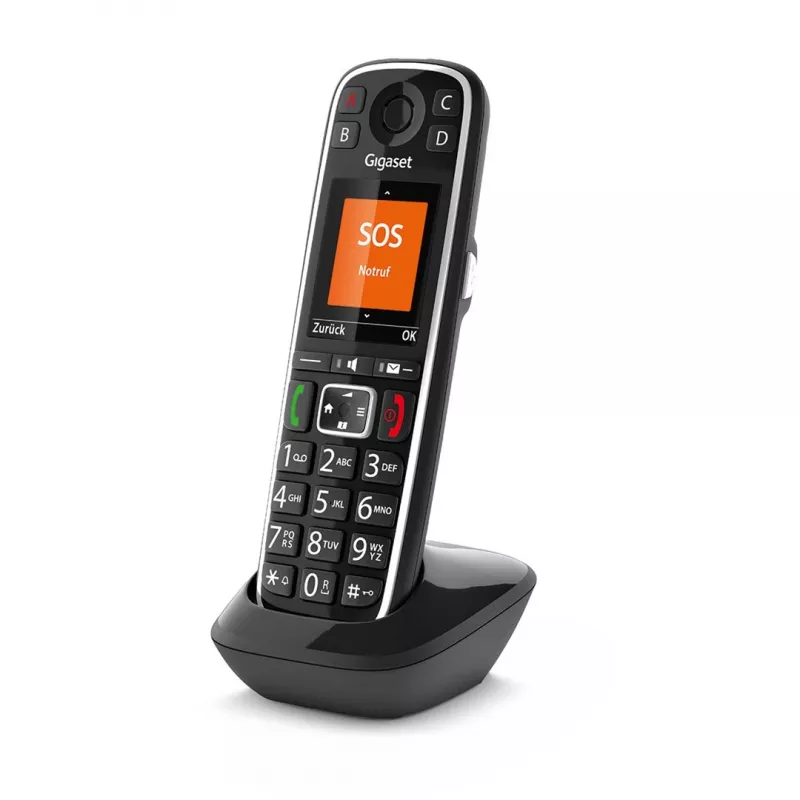 Gigaset E720HX Analoginis/DECT telefonas su skambučio ID juodas