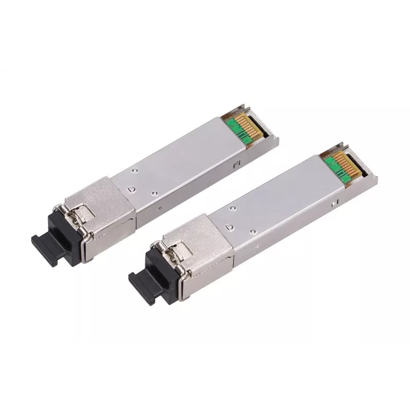 SFP WDM šviesolaidinis siųstuvų-imtuvų pora Extralink 1.25G 1310/1550nm vienmodis 3km SC DOM