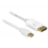DeLOCK 83482 Mini DisplayPort – DisplayPort laidas 2 m Baltas