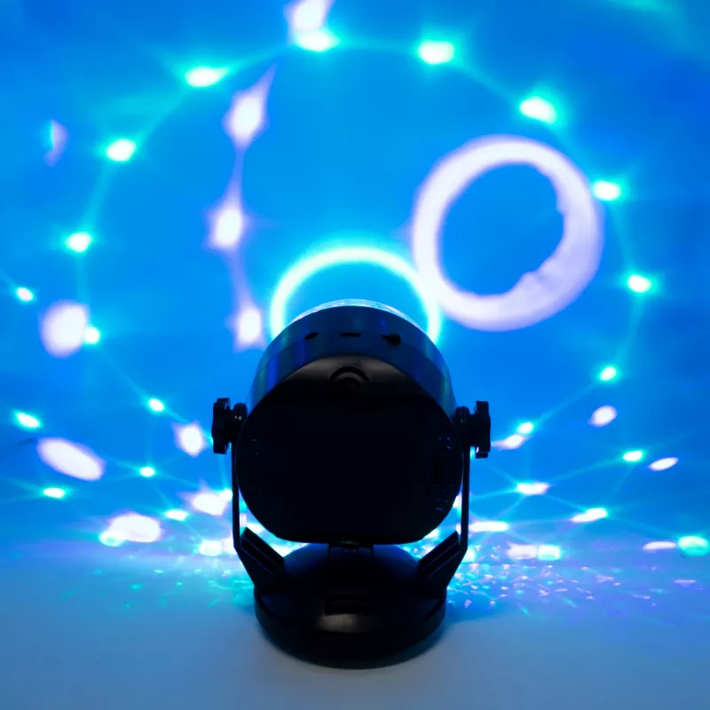 LED disko rutulys DENVER LDB-319 – kompaktiškas LED vakarėlių šviestuvas