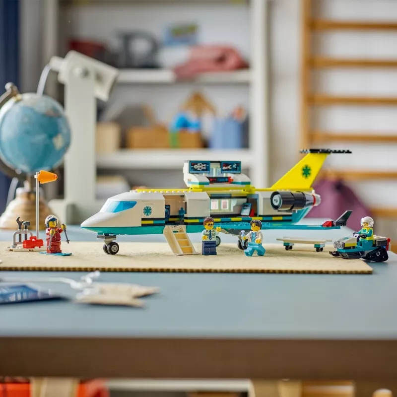 LEGO City Gelbėjimo lėktuvas 60465 – mažas gelbėjimo orlaivio statybos rinkinys, 403 detalės, 4 minifigūrėlės, nuo 6 metų