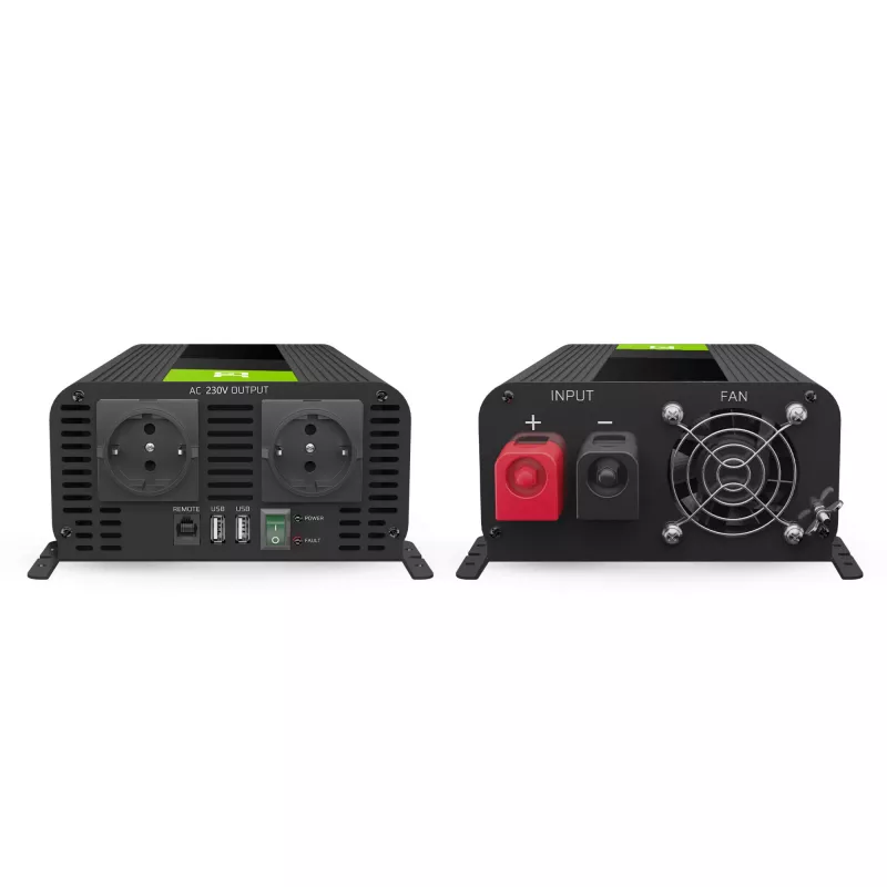 Keitiklis Green Cell GC-INVGC09 12V į 230V gryna sinusine banga, nuolatinė 1000W, maksimali 2000W