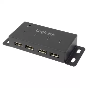 USB 2.0 šakotuvas LogiLink UA0141A, 4 prievadai, metalinis korpusas