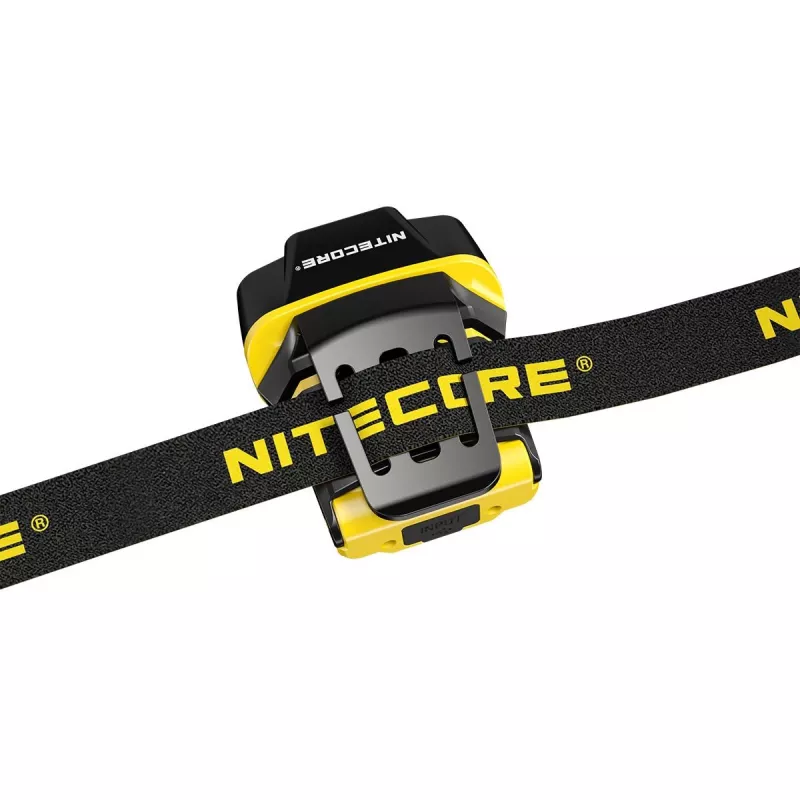 Nitecore NU11 Antgalvinis žibintuvėlis — 150 lm, IPX5, įkraunamas per USB, 41 g, geltona/juoda