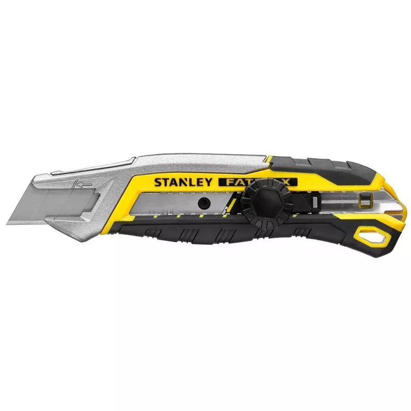 Pjovimo peilis Stanley FMHT10592-0 juodas nerūdijantis plienas geltonas 18 mm plotis 165 mm ilgis