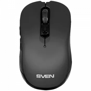 Belaidė pelė Sven RX-560SW juoda (tyli, 5+1 mygtukas, 800-1600 DPI, Soft Touch, blisteris)