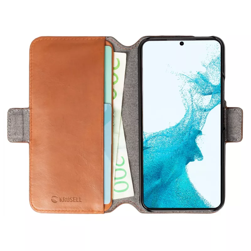 Krusell Folio dėklas Samsung Galaxy S22+ 16,8 cm Ruda
