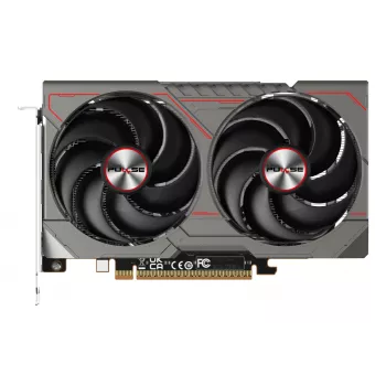 Vaizdo plokštė Sapphire Radeon RX 9060 XT – 8 GB GDDR6, 128 bitų, PCIe x16 5.0, dviejų ventiliatorių aušinimas