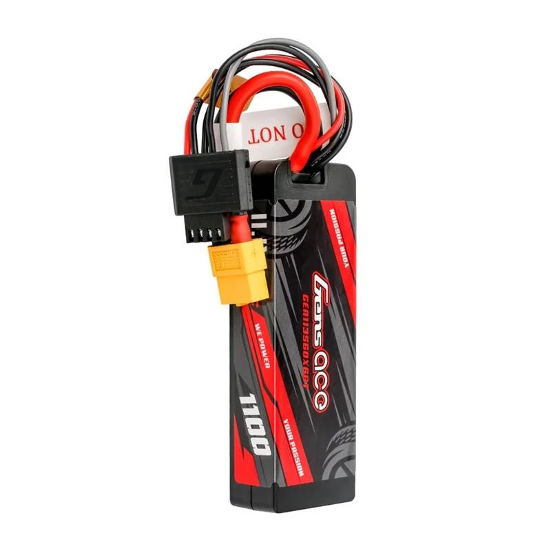 Lipo baterija Gens ace G-Tech 1100mAh 11.1V 3S1P 60C GRP-76 kietu korpusu su XT60 kištuku