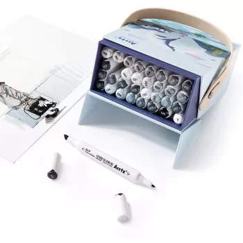Dvipusiai žymekliai Arrtx LC302277 – 32 spalvos, pilkų atspalvių rinkinys