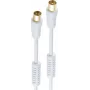 shiverpeaks ®-BASIC-S anteninis laidas, 100% ekranuotas, auksuoti kontaktai, apvalkalo srovės filtras, 100 dB, baltas, 2,0 m (BS80203-128-G)