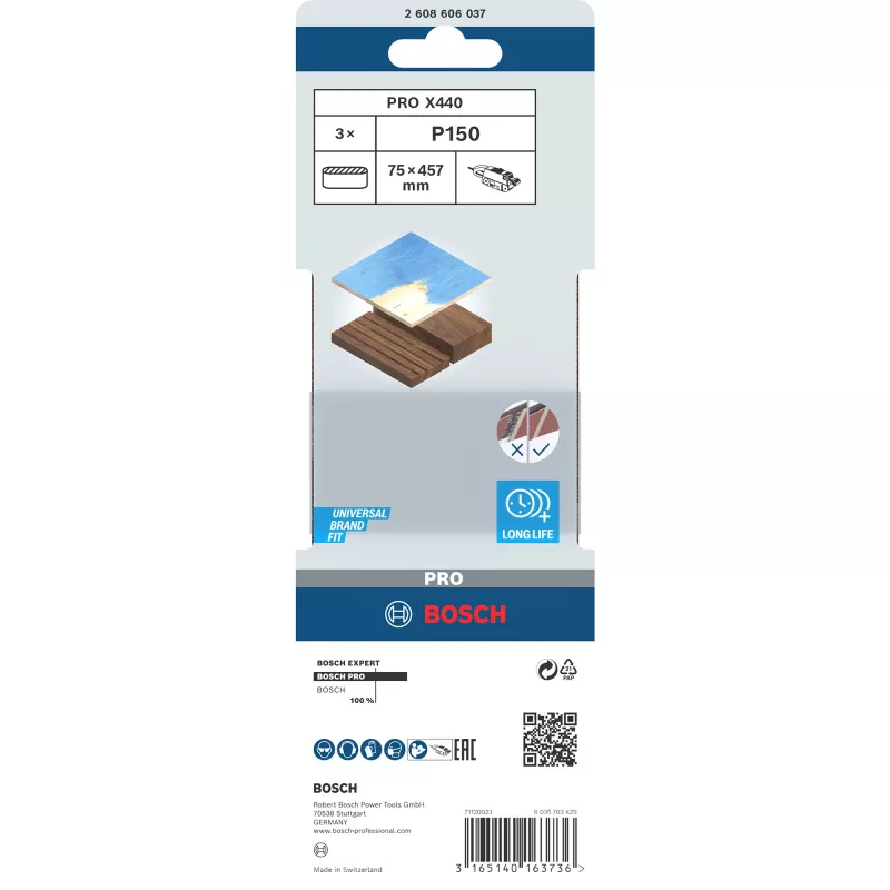 Bosch X440 Best for Wood and Paint šlifavimo juosta