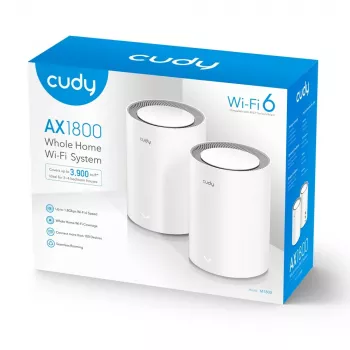 Cudy AX1800 Wi-Fi 6 dvikryptis 2.4 GHz 5 GHz tinklo rinkinys (2 vnt.)