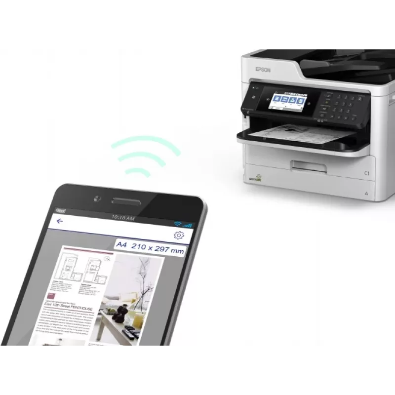 Epson WorkForce Pro WF-M5799DWF Spausdintuvas Rašalinis Nespalvotas Daugiafunkcis A4, Skaitiklis Nuo 100 000 iki 180 000 (Naudotas)