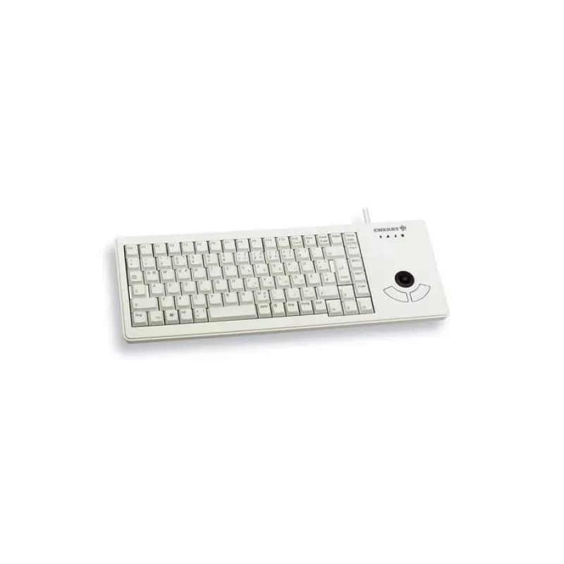 CHERRY XS Trackball klaviatūra su valdymo rutuliu, universali USB, QWERTZ vokiškas išdėstymas, pilka