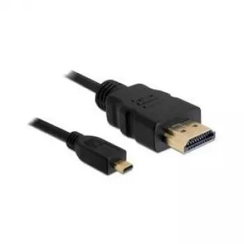 HDMI kabelis DeLOCK 82661 1 m HDMI A tipas į D tipą juodas