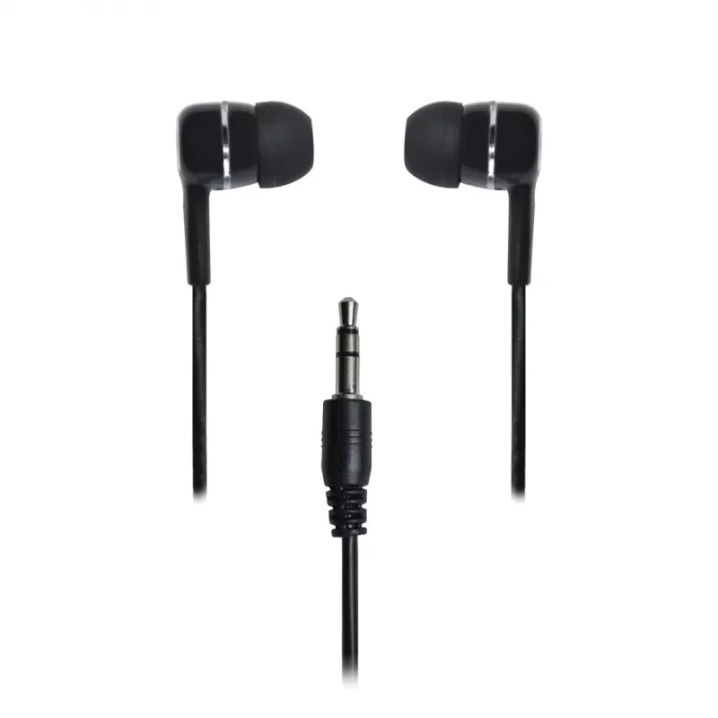 Į ausį įdedamos laidinės ausinės VAKOSS LT-437EX, dvikanalės, 3,5 mm, 1 m laidas, 32 Ω, 20–20000 Hz, uždaros, juodos