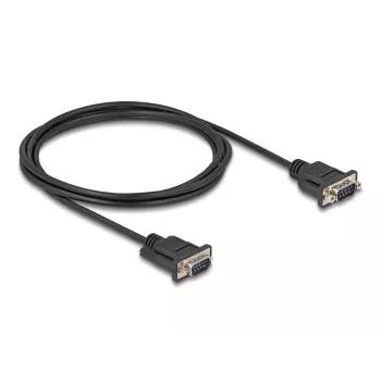 DeLOCK Serial Cable RS-232 D-Sub9 vyriškas į vyrišką 2 m juodas
