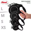 Flexi New CLASSIC 5 m Juodas Šunų Automatinis Pavadėlis